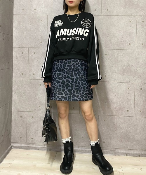 NANEA（ナネア）の「起毛ヒョウ柄ミニスカート（スカート・レディース・ブラウン/グレー・SMALL/MEDIUM/LARGE）」の13枚目の写真