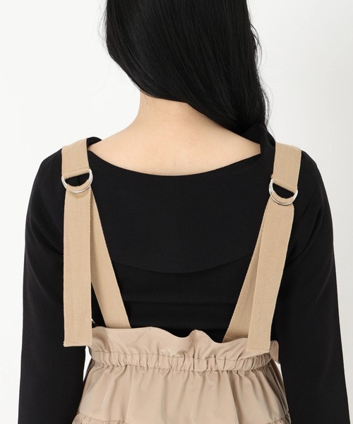 STRAWBERRY-FIELDS（ストロベリーフィールズ）の「マルチウェイジャンスカ（ジャンパースカート・レディース・ブラック/ベージュ系・2）」の11枚目の写真