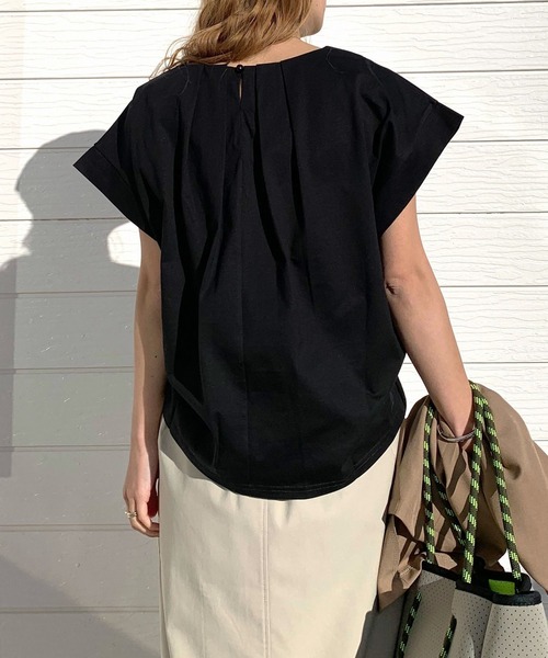 セール】バックタックシルケット刺繍T（Tシャツ/カットソー）｜Q