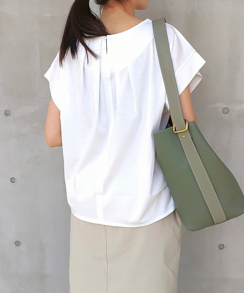 セール】バックタックシルケット刺繍T（Tシャツ/カットソー）｜Q