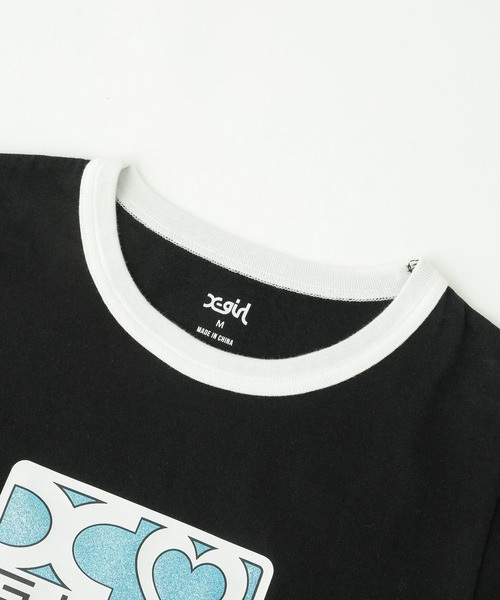セール】GLITTER HEART BOX LOGO S/S BABY TEE（Tシャツ