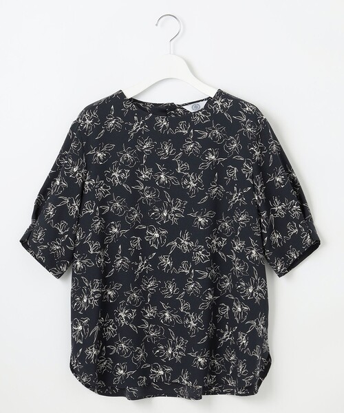 J.PRESS（ジェイプレス）の「【洗える】ラインフラワープリント ブラウス（シャツ/ブラウス・レディース・アイボリー系5/ネイビー系5・9/11）」の7枚目の写真