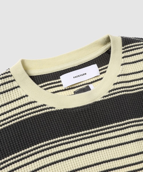FACETASM(ファセッタズム)の「WAFFLE KNIT TEE(Tシャツ/カットソー・メンズ・チャコールグレー・5)」の3枚目の写真