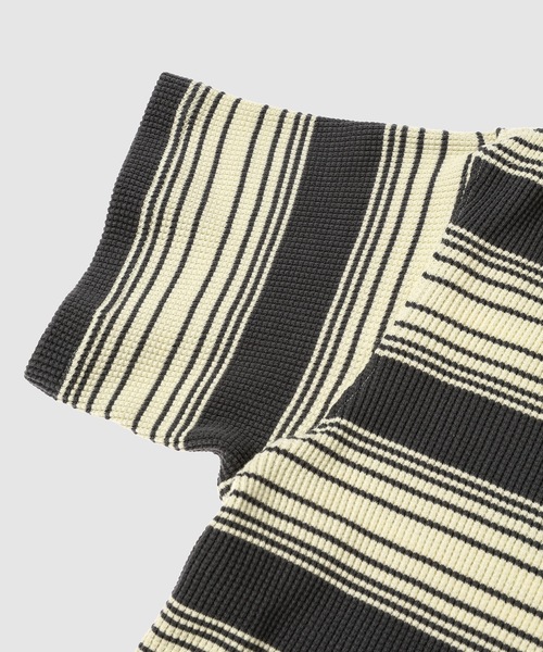 FACETASM(ファセッタズム)の「WAFFLE KNIT TEE(Tシャツ/カットソー・メンズ・チャコールグレー・5)」の6枚目の写真