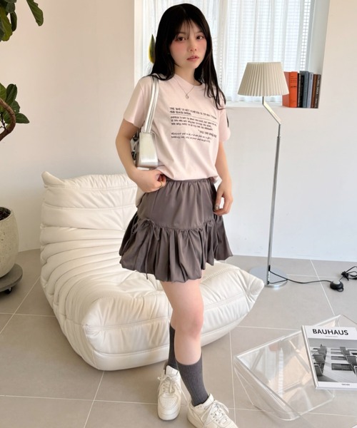 Ada.(エイダ)の「メッセージロゴ プリント 半袖 Tシャツ(Tシャツ/カットソー・レディース・ピンク/オートミール/オフホワイト・FREE)」の8枚目の写真