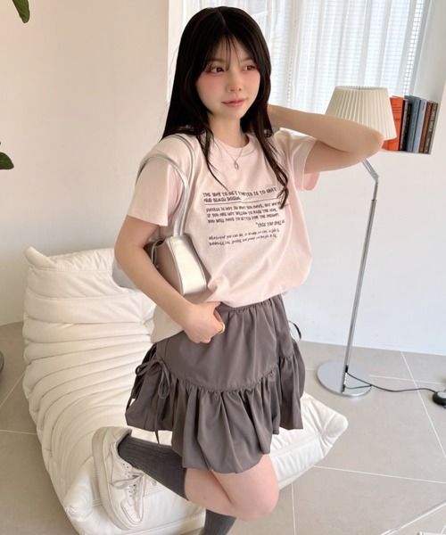 Ada.(エイダ)の「メッセージロゴ プリント 半袖 Tシャツ(Tシャツ/カットソー・レディース・ピンク/オートミール/オフホワイト・FREE)」の10枚目の写真