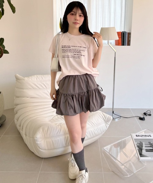 Ada.(エイダ)の「メッセージロゴ プリント 半袖 Tシャツ(Tシャツ/カットソー・レディース・ピンク/オートミール/オフホワイト・FREE)」の11枚目の写真
