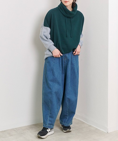 Fizz（フィズ）の「【Fizz/フィズ】　バルーンイージーデニムパンツ（デニムパンツ・レディース・ブルー/サックスブルー/グレー・M）」の7枚目の写真