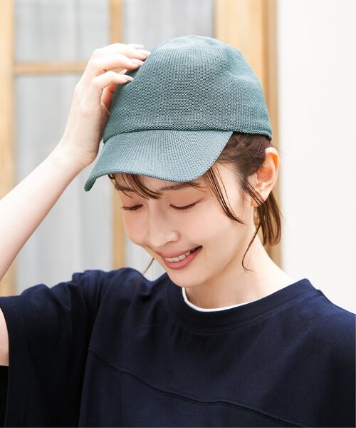 ikka(イッカ)の「サーモ透かし柄キャップ(キャップ・レディース・ブラック/ブルー/ライトグレー/オートミール/マスタード・FREE)」の4枚目の写真