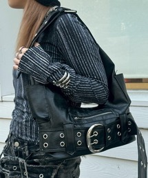 XU | 【Never mind the XU】coating eyelet belt bag / 【ネバーマインド ザ エックスユー】コーティングアイレットベルトショルダーバッグ(ショルダーバッグ)