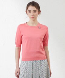【新品タグ付】アマカ　AMACA バルーン袖 Vネック ニット 三陽商会 ピンク AMACA（アマカ）のファッション通販 - ZOZOTOWN（カラー：ピンク