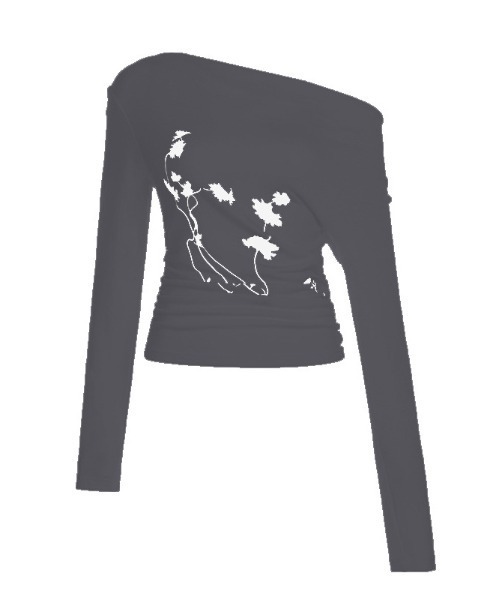 gossip!ロサンゼルス(ゴシップロサンゼルス)の「Y2K 【春夏新作】グラフィックプリントロンT(Tシャツ/カットソー・レディース・オフホワイト/グレー・FREE)」の9枚目の写真