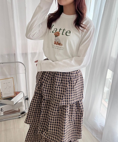 merrylatte(メリーラテ)の「アニマルデザインロンT/長袖Tシャツ(Tシャツ/カットソー・レディース・A/B・MEDIUM)」の1枚目の写真