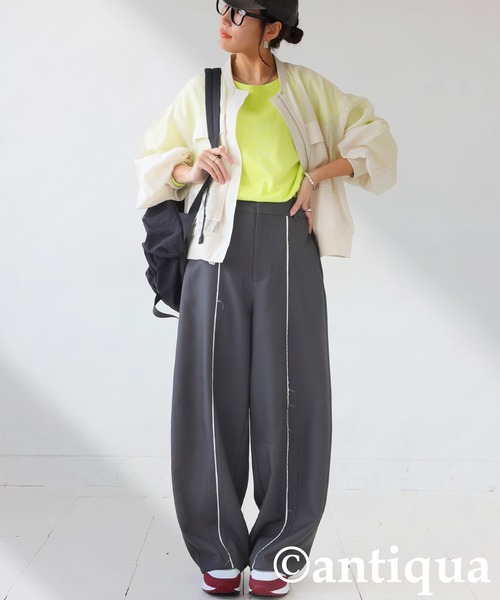 antiqua(アンティカ)の「カーブパンツ(その他パンツ・レディース・ダークグレー/ブラウン系その他/イエロー系その他・MEDIUM/LARGE)」の16枚目の写真