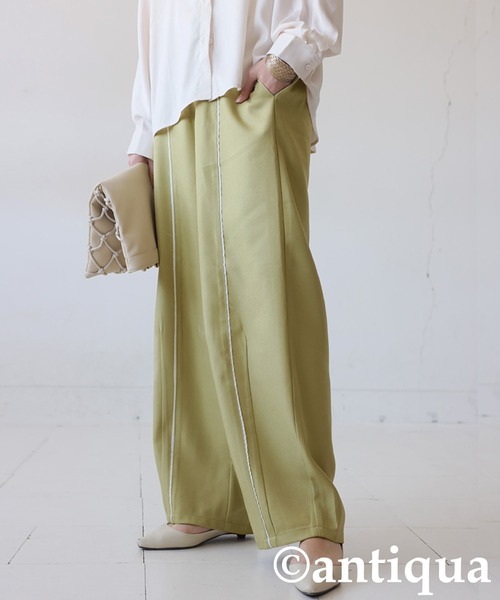 antiqua(アンティカ)の「カーブパンツ(その他パンツ・レディース・ダークグレー/ブラウン系その他/イエロー系その他・MEDIUM/LARGE)」の4枚目の写真