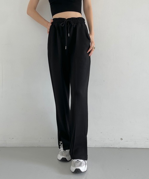 Mela（メラ）の「Side slit sweat pants（スウェットパンツ・レディース・ブラック/グレー・S/M/L）」の9枚目の写真