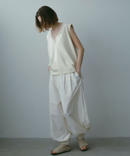 ETRE TOKYO ヘンプコットンスリーブレスプルオーバー タンク ETRE TOKYO - ヘンプコットンスリーブレスプルオーバー - WHITE