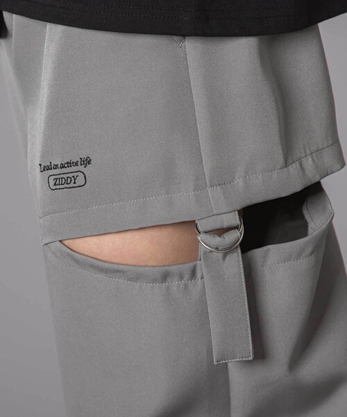ZIDDY（ジディ）の「カットアウトパンツ(130~160cm)（カーゴパンツ・キッズ・グレー/ブラック・150cm/140cm/FREE/130cm）」の13枚目の写真