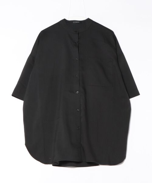 RETRO GIRL(レトロガール)の「ワイドシルエットシャツ(シャツ/ブラウス・レディース・ベージュ/ナチュラル/ブラック/チャコールグレー・FREE)」の8枚目の写真