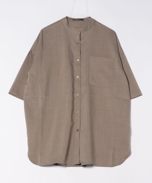 RETRO GIRL(レトロガール)の「ワイドシルエットシャツ(シャツ/ブラウス・レディース・ベージュ/ナチュラル/ブラック/チャコールグレー・FREE)」の6枚目の写真