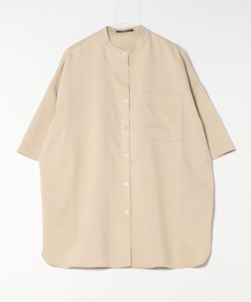 RETRO GIRL(レトロガール)の「ワイドシルエットシャツ(シャツ/ブラウス・レディース・ベージュ/ナチュラル/ブラック/チャコールグレー・FREE)」の5枚目の写真