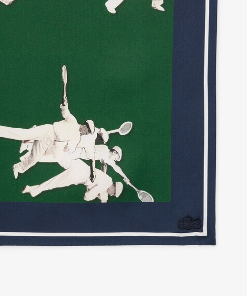 LACOSTE（ラコステ）の「ルネ・ラコステシルクスカーフ（バンダナ/スカーフ・メンズ・グリーン・FREE）」の4枚目の写真