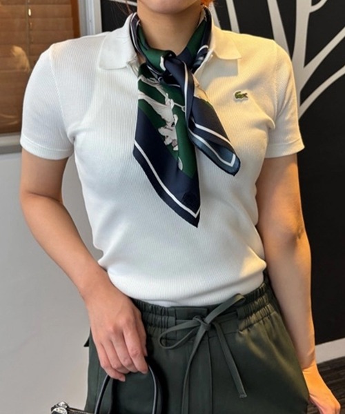 ラコステ　LACOSTE　シルク　コットン　スカーフ LACOSTE｜ルネ・ラコステシルクスカーフ | Rakuten Fashion(楽天
