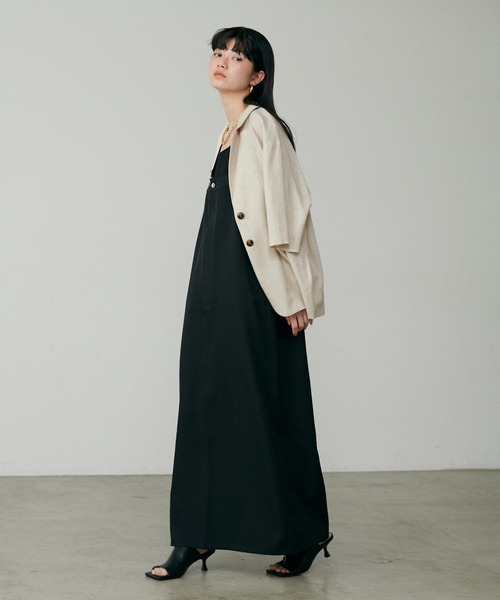LARUTA（ラルータ）の「【LARUTA】麻調5分袖ジャケット（テーラードジャケット・レディース・アイボリー/ブラック/ブラウン・FREE）」の11枚目の写真