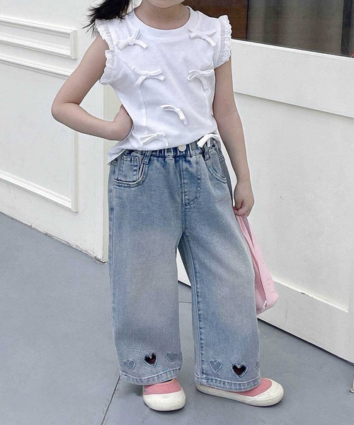 aimoha(アイモハ)の「【aimoha-KIDS-】刺繍デニムパンツ(デニムパンツ・キッズ・ブルー・90/100/110/120/130)」の3枚目の写真
