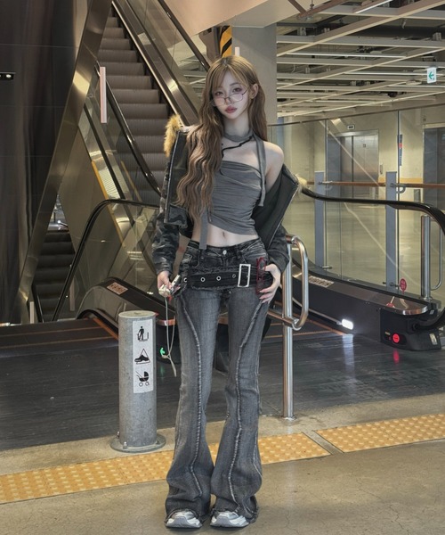 ZIPPER CLUB（ZIPPER CLUB ジッパークラブ）の「カモフラージュダブルジップクロップドパーカー（パーカー・レディース・グリーン・SMALL/MEDIUM/LARGE）」の16枚目の写真