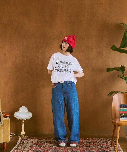 common gull products.（コモンガルプロダクツ）の「リズミカルなチェックデニム（デニムパンツ・レディース・ブルー系/ライトブルー・SMALL/MEDIUM/LARGE）」の10枚目の写真