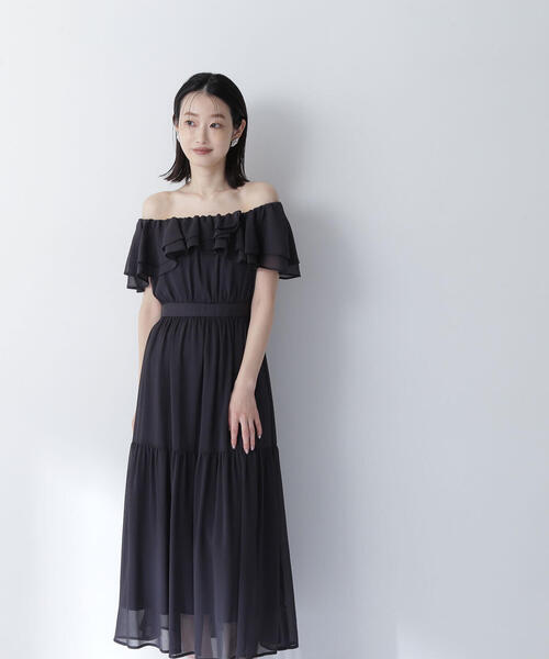 NATURAL BEAUTY BASIC（ナチュラルビューティーベーシック）の「◇【美人百花掲載】楊柳オフショルワンピース楊柳オフショルワンピース（ワンピース・レディース・チャコールグレー/ダークブラウン/ピンク/ライトグリーン・SMALL/MEDIUM/P/S）」の16枚目の写真