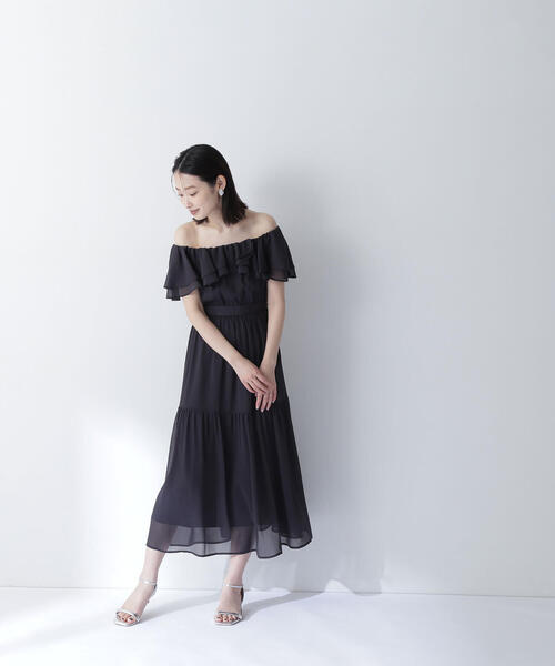 NATURAL BEAUTY BASIC（ナチュラルビューティーベーシック）の「◇【美人百花掲載】楊柳オフショルワンピース楊柳オフショルワンピース（ワンピース・レディース・チャコールグレー/ダークブラウン/ピンク/ライトグリーン・SMALL/MEDIUM/P/S）」の15枚目の写真