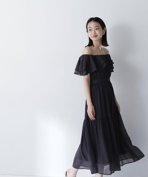 NATURAL BEAUTY BASIC（ナチュラルビューティーベーシック）の「◇【美人百花掲載】楊柳オフショルワンピース楊柳オフショルワンピース（ワンピース・レディース・チャコールグレー/ダークブラウン/ピンク/ライトグリーン・SMALL/MEDIUM/P/S）」の18枚目の写真