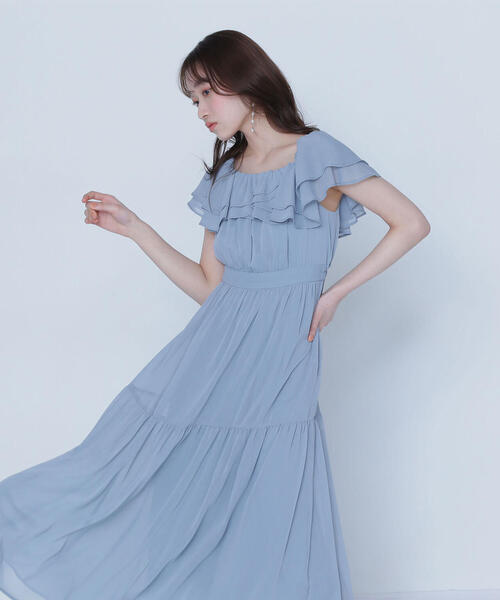 NATURAL BEAUTY BASIC（ナチュラルビューティーベーシック）の「◇【美人百花掲載】楊柳オフショルワンピース楊柳オフショルワンピース（ワンピース・レディース・チャコールグレー/ダークブラウン/ピンク/ライトグリーン・SMALL/MEDIUM/P/S）」の3枚目の写真