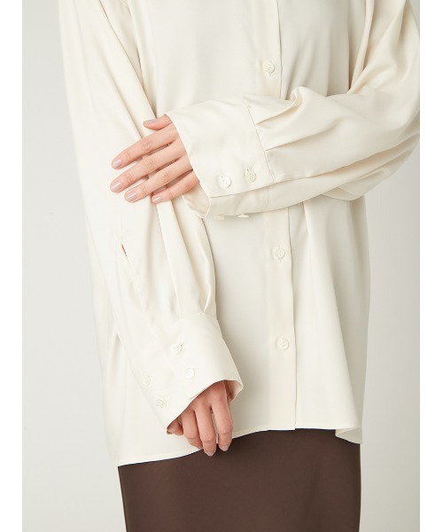 セール】ウォッシャブルクールサテンシャツ／ウォッシャブル・接触冷感