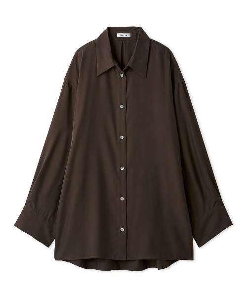 FRAYI.D フレイアイディー サテンシャツジャケット ブラック サテンシャツジャケット(シャツ)｜トップス｜FRAY I.D（フレイ