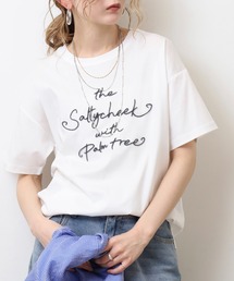 BRODIAEA 歯ブラシ加工刺繍Tシャツ 半袖カットソー
