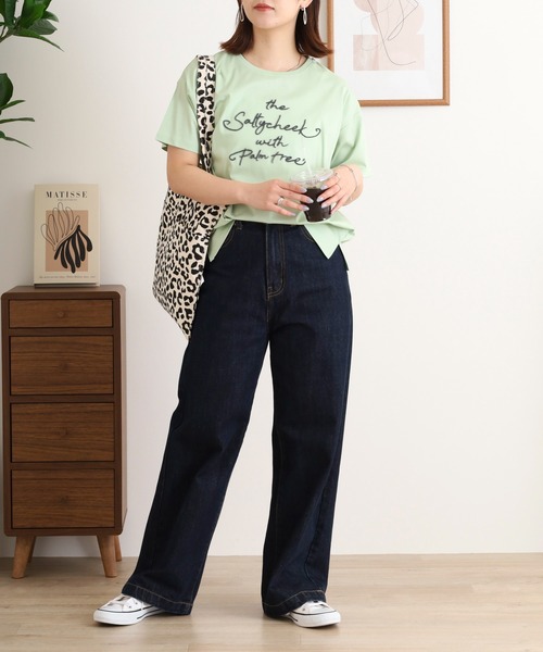 BRODIAEA(ブローディア)の「BRODIAEA 歯ブラシ加工刺繍Tシャツ 半袖カットソー(Tシャツ/カットソー・レディース・オフホワイト/ベージュ/ライトグリーン/ピンク/ネイビー・40)」の22枚目の写真