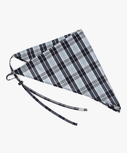 OVERRIDE（オーバーライド）の「OVERRIDE PLAID BABUSHKA / オーバーライド（ヘアバンド・レディース・グレー/ブルー/ブラウン・FREE）」の2枚目の写真