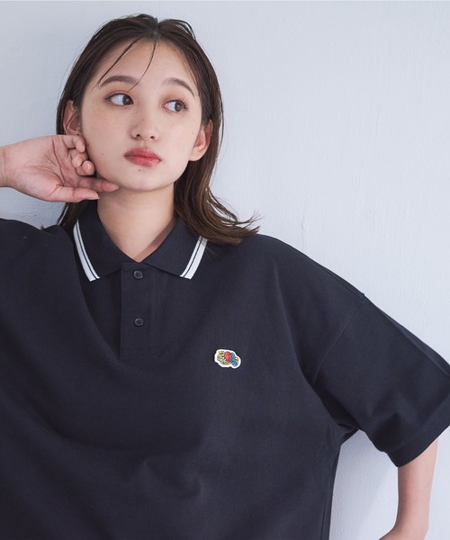 FRUIT OF THE LOOM(フルーツオブザルーム)の「カノコポロシャツ / 刺繍 / ワンポイント / オーバーサイズ / ビッグシルエット / ユニセックス / ジェンダーレス(ポロシャツ・メンズ・ホワイト/モスグリーン/サックスブルー/ブラック・S/M/L/XL)」の15枚目の写真