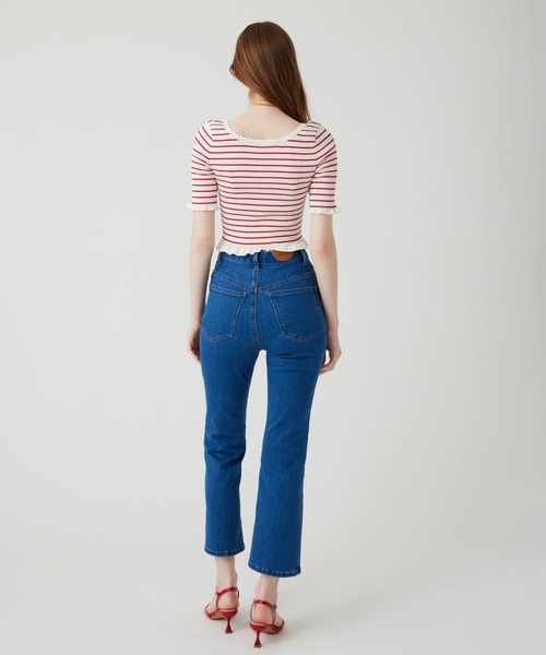 DEICY（デイシー）の「デニムハイウエストストレッチパンツ（デニムパンツ・レディース・ピンク/ライトインディゴブルー/アイボリー/サックスブルー・0/1）」の7枚目の写真