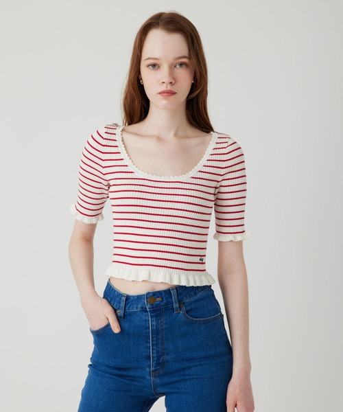 DEICY（デイシー）の「デニムハイウエストストレッチパンツ（デニムパンツ・レディース・ピンク/ライトインディゴブルー/アイボリー/サックスブルー・0/1）」の21枚目の写真