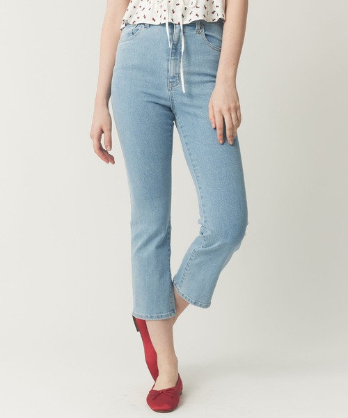 DEICY（デイシー）の「デニムハイウエストストレッチパンツ（デニムパンツ・レディース・ピンク/ライトインディゴブルー/アイボリー/サックスブルー・0/1）」の22枚目の写真