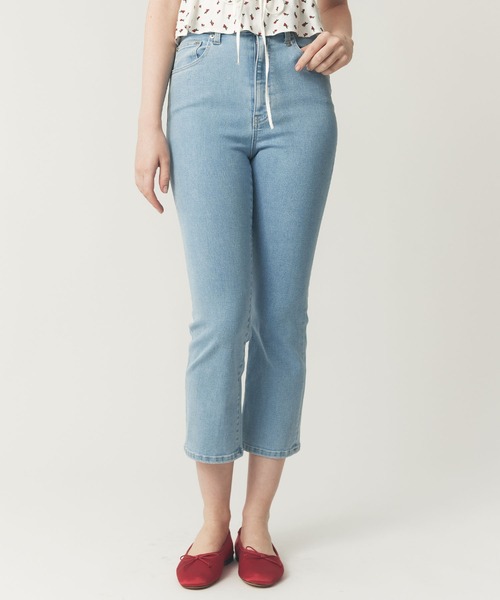 deicy ハイウエストセンタープレスパンツ サスペンダー デイシー 新品 デニムハイウエストパンツ（デニムパンツ）｜DEICY（デイシー