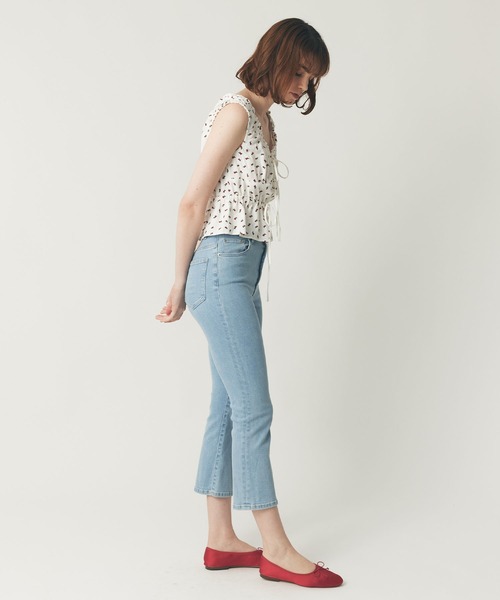 DEICY（デイシー）の「デニムハイウエストストレッチパンツ（デニムパンツ・レディース・ピンク/ライトインディゴブルー/アイボリー/サックスブルー・0/1）」の14枚目の写真