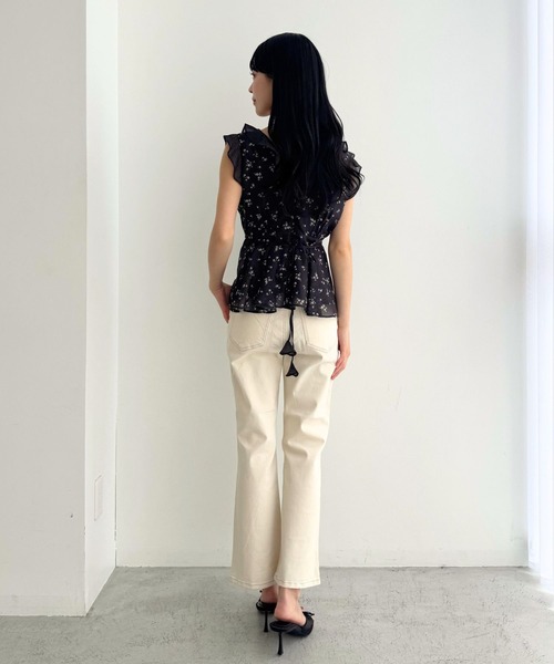 DEICY（デイシー）の「デニムハイウエストストレッチパンツ（デニムパンツ・レディース・ピンク/ライトインディゴブルー/アイボリー/サックスブルー・0/1）」の11枚目の写真