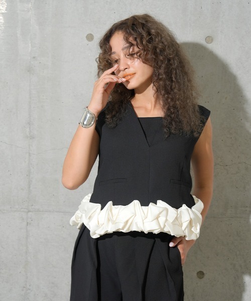 ANDRESD】whip hem set up dress［ホイップヘムセットアップドレス