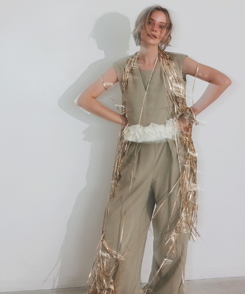 セール】【ANDRESD】whip hem set up dress［ホイップヘムセットアップ 