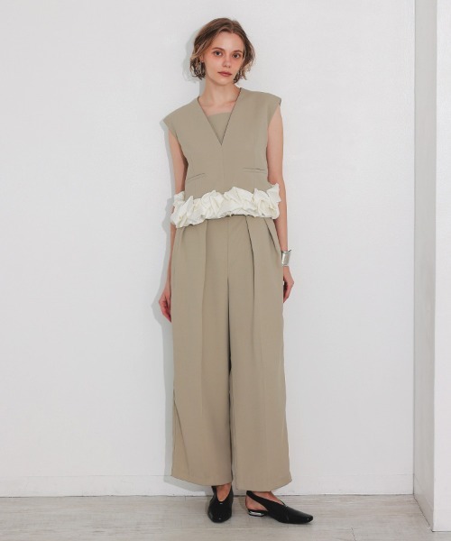 セール】【ANDRESD】whip hem set up dress［ホイップヘムセットアップ 